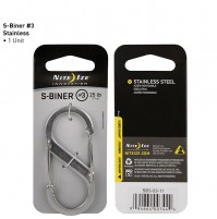 Nite Ize S-Biner SILVER Stainless Steel Size #3 (3")
